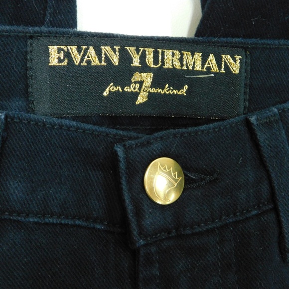 7FAM Evan Yurman Roxanne Black Jeans 27x32 - Picture 5 of 8